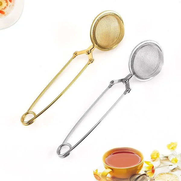 Stainless Steel Tea Infuser Strainer Mesh Filter Sphere Handle Ball Match Bags