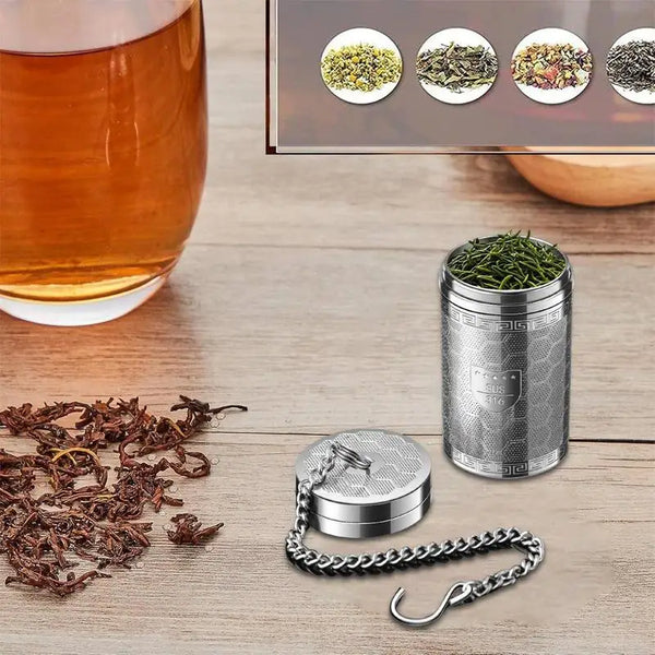 Tea Steeper Extra Fine Mesh Metal Tea Infuser Extended Chain Hook Tea Strainer Loose Tea Holder Tea Filter For Black Tea Green