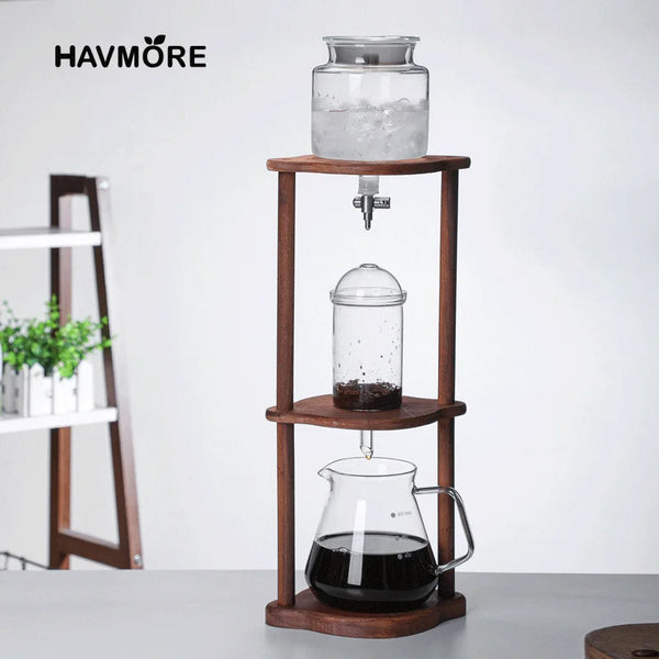 Manual Cold Brewer Glass Drip Coffee Ice Drip Pot 400/600ML Brew Ice Tea Coffee Maker Ice Drip Pot